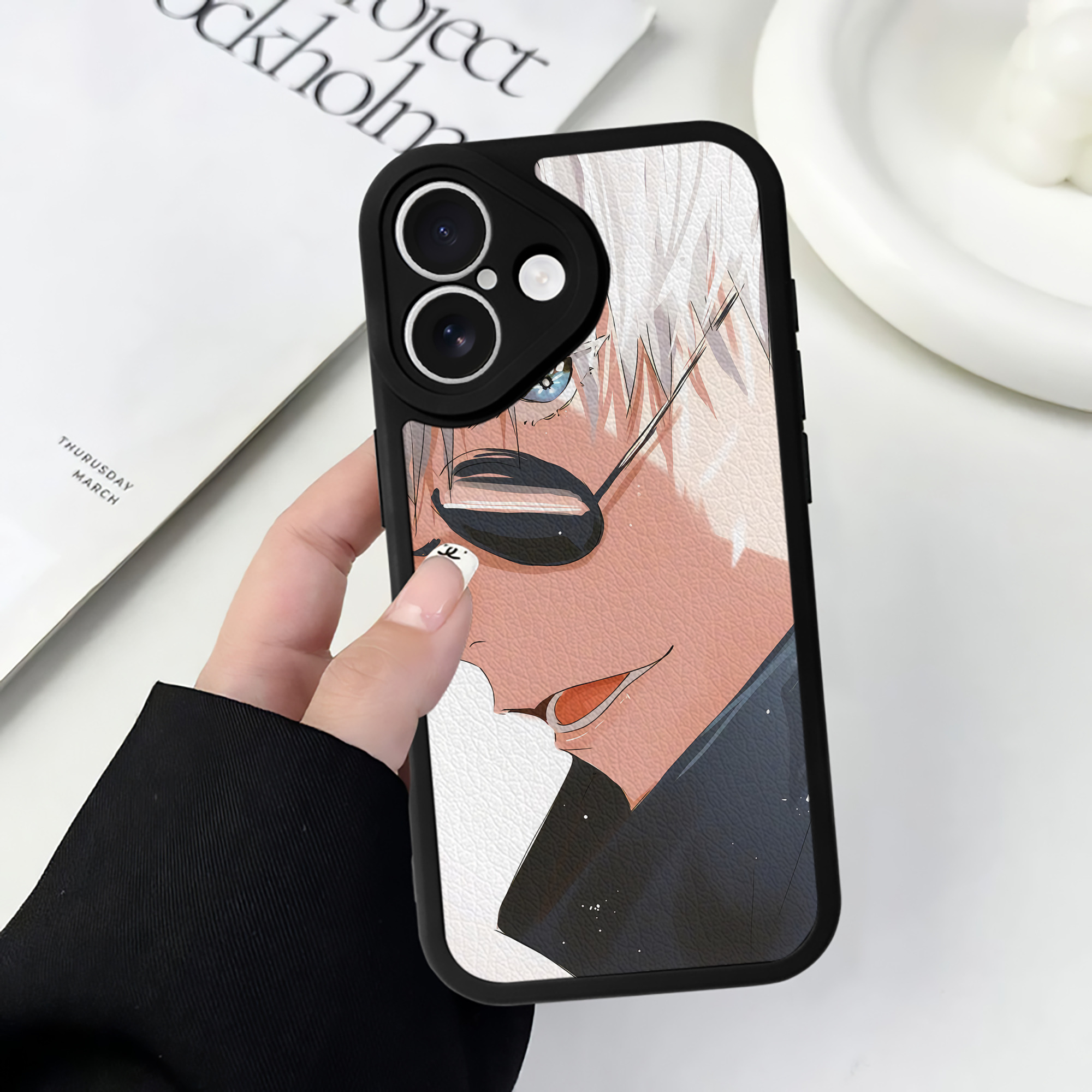 （画像用） 呪術廻戦 Jujutsu Kaisen 【iPhone 16シリーズ対応】シリコンスマホケース（レザー調） 材質：シリコン